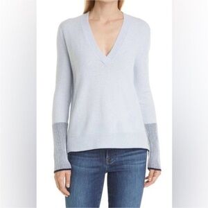 La Ligne Light Blue V-Neck Sweater